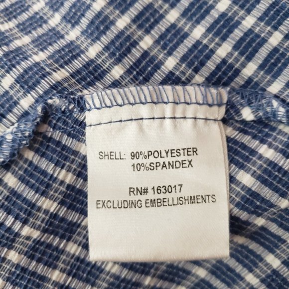 Princess Polly Womens Dress 12 Blue Plaid Seersucker Cut Out Cross Back NEW - Picture 10 of 12